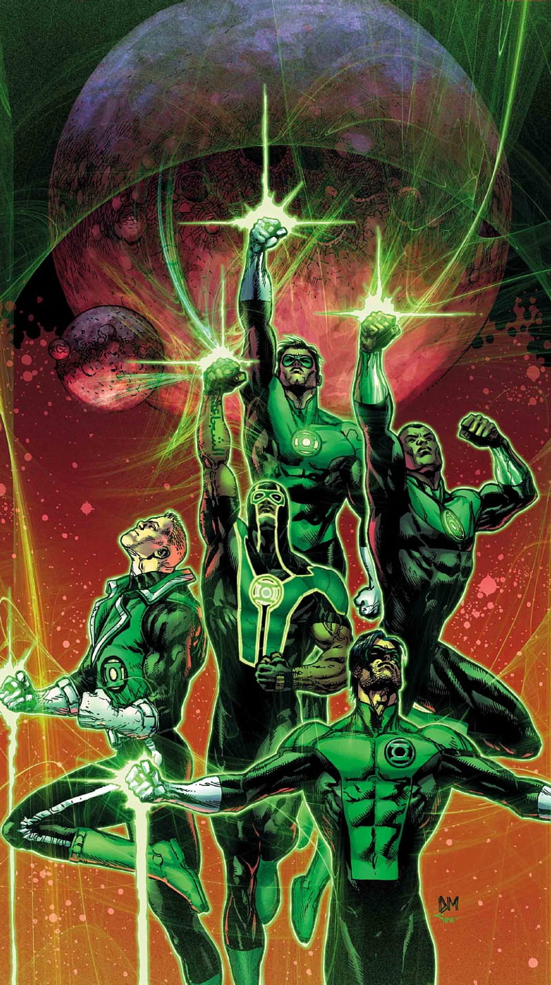 Green Lanterns, baz, guy, hal, john, kyle, HD phone wallpaper