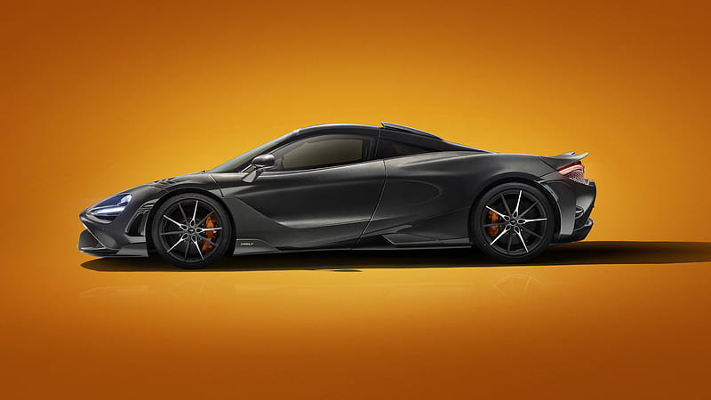 McLaren Black 765LT Visual Carbon Fibre 2020 2 Cars, HD wallpaper