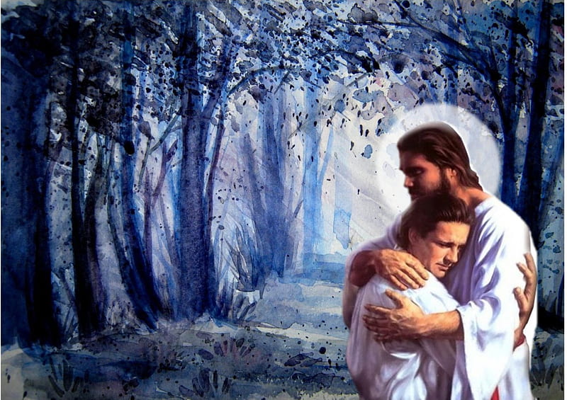 jesus hugs me wallpaper