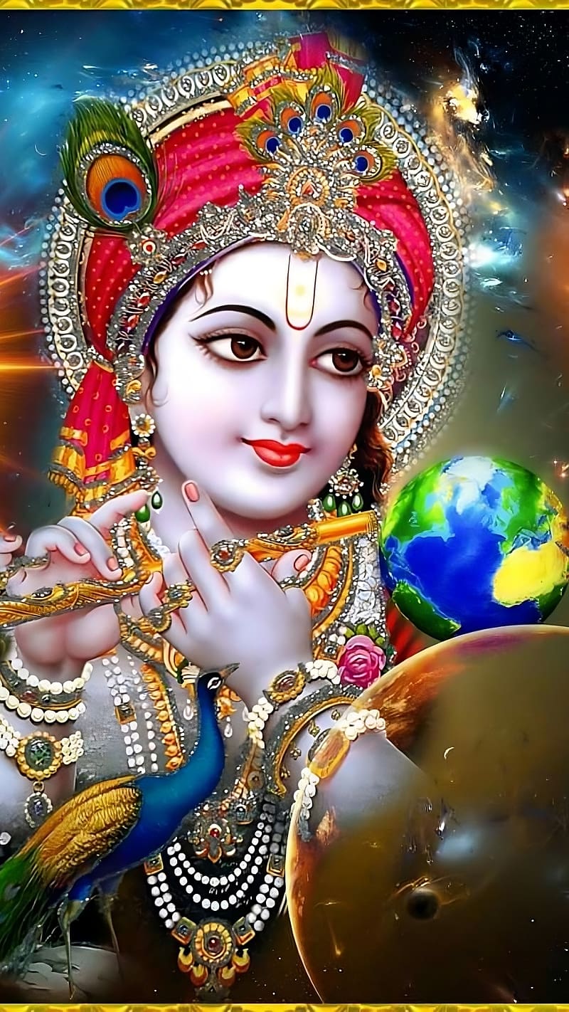 Jay Shri Krishna, jai krishna, lord, god, HD phone wallpaper
