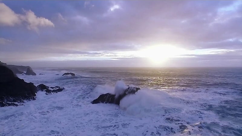 Crashing Waves Pacific Ocean, Sea, Oceans, Pacific Ocean, Ocean, Seas, Rocks, HD wallpaper