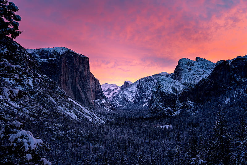 Yosemite Golden Hour Above Body Of Water , yosemite, nature, HD wallpaper