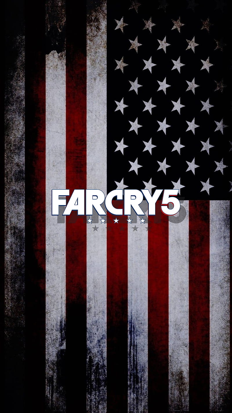 Far Cry 5 Art, 2018, american, far cry 5, five, flag united, usa, HD phone wallpaper