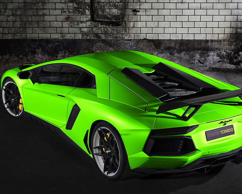 Lamborghini Reventon, fast, green car, lambo, parking, race, road, speed, wheels, HD wallpaper