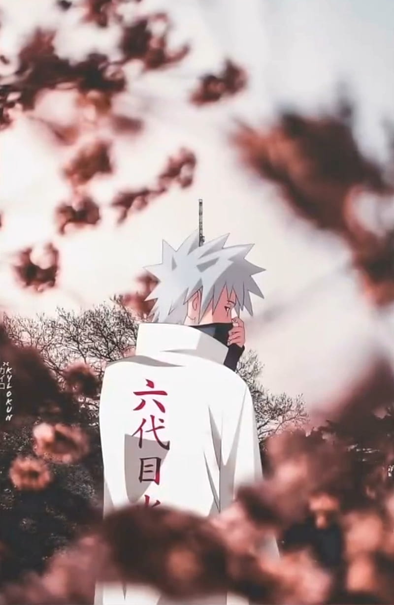 Kakashi, head, sky, hatake, Naruto, hokage, anime, HD phone wallpaper