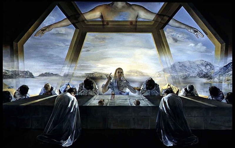 The Sacrament of the Last Supper, last, art, salvador dali, surrealist, easter, christ, flamboyant, jesus, supper, eccentric, HD wallpaper