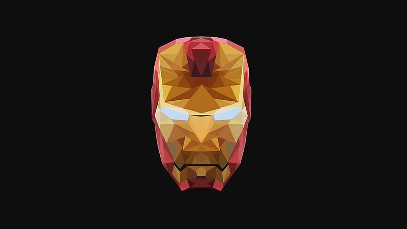 Iron Man Low Poly, iron-man, low-poly, superheroes, behance, HD wallpaper