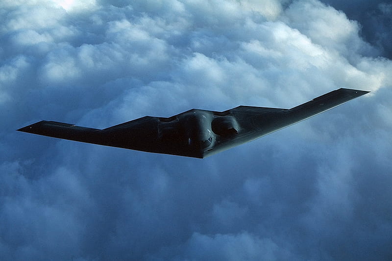 B2 Stealth Bomber, aircraft, military, stealth, bomber, clouds, b2, sky, HD wallpaper
