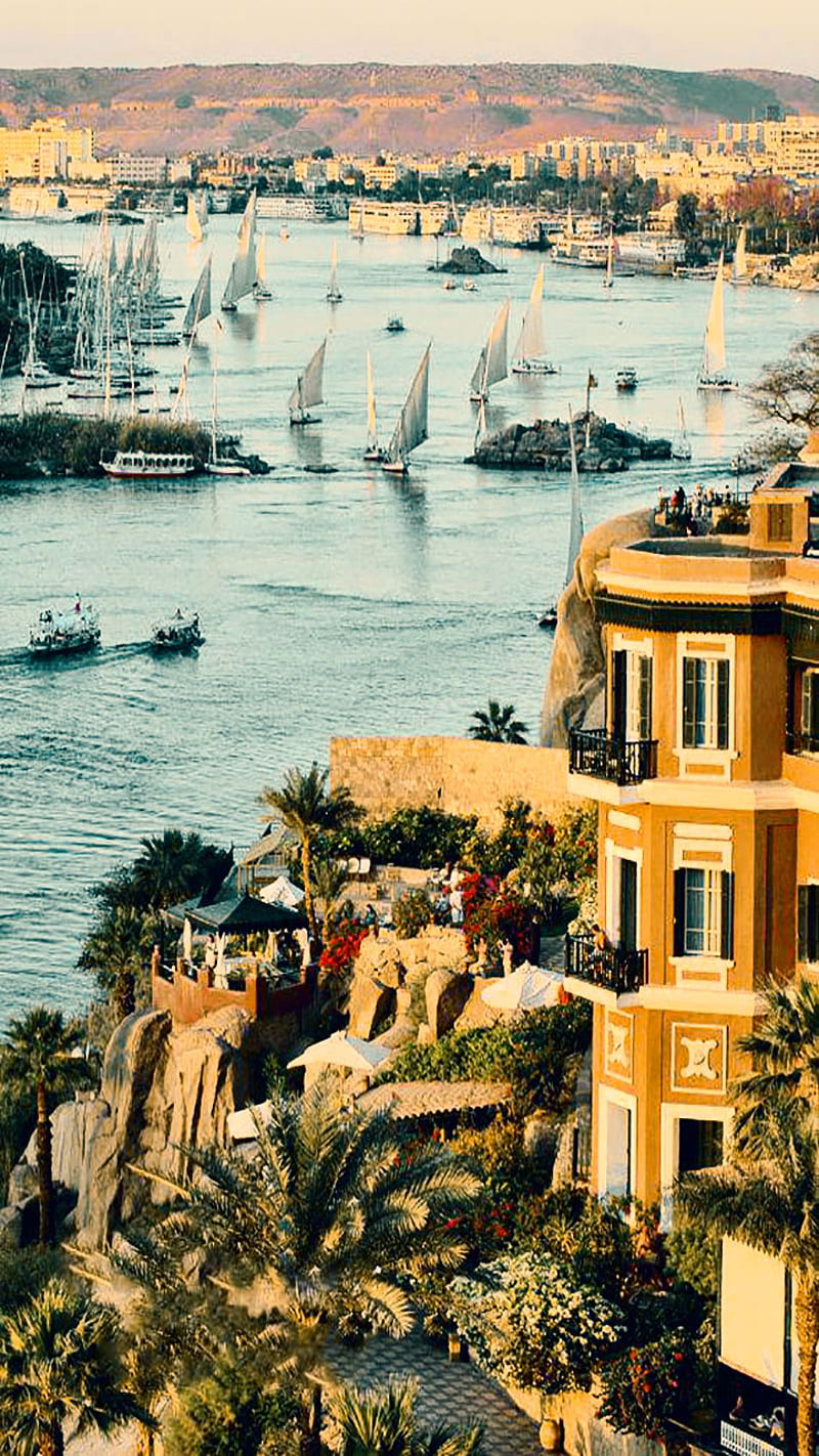 aswan nile, scenery, luxury, landscapes, new, HD phone wallpaper