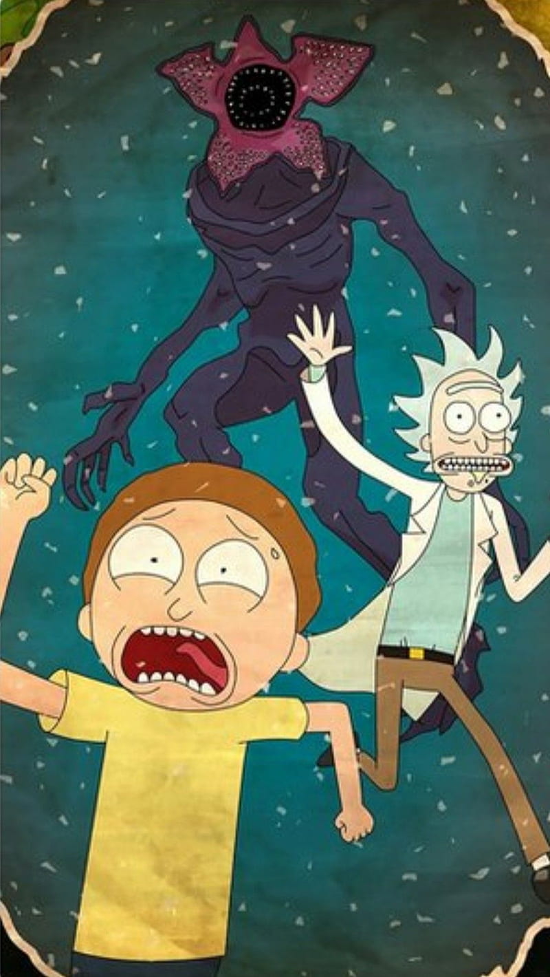 Rick and Morty, demogorgon, stranger things, upside down, HD phone wallpaper