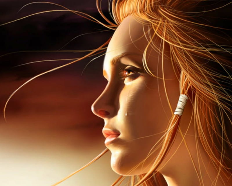 800px x 640px - Tears, hair, fantasy, face, woman, HD wallpaper | Peakpx
