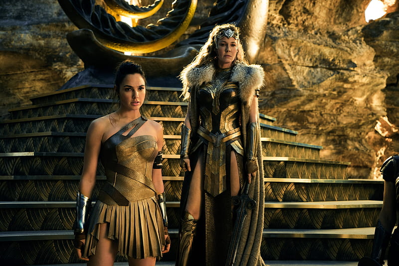 Wonder Woman With Her Mother Hippolyta, wonder-woman, movies, super-heroes, 2017-movies, gal-gadot, HD wallpaper