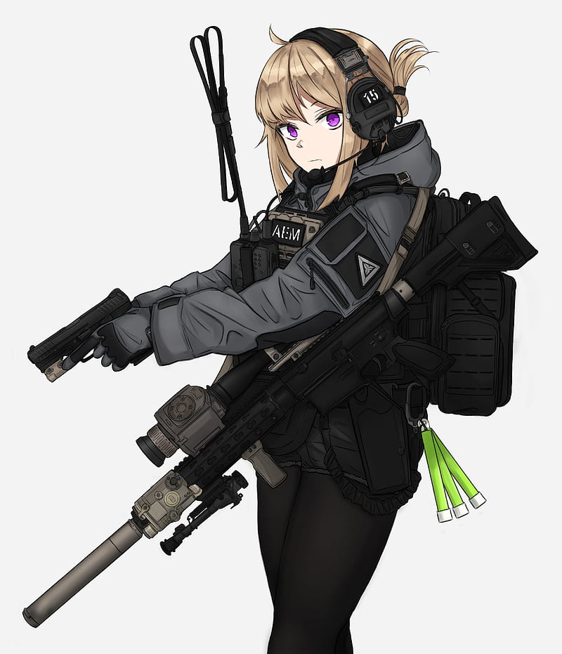 Fifteen_199, anime girls, anime girls with guns, gun, tactical, rifles, HD  phone wallpaper | Peakpx