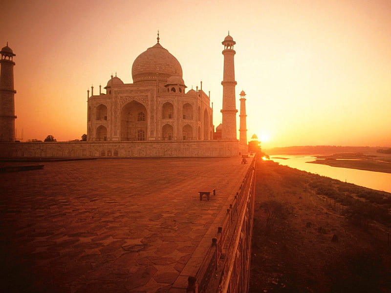 The Taj Mahal at Sunset India-graphy selected fourth series, HD wallpaper