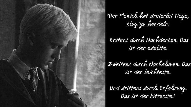 Black And White Of Draco Malfoy With Words Draco Malfoy, HD wallpaper