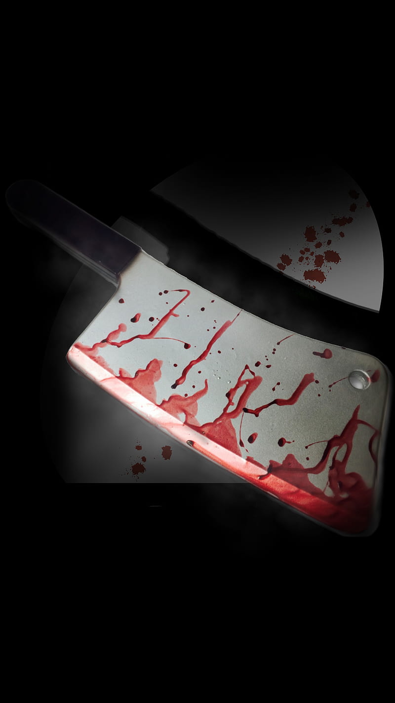 Knife, black, blood, dark, digital art, gloomy, mix, red, top, weapon, HD phone wallpaper
