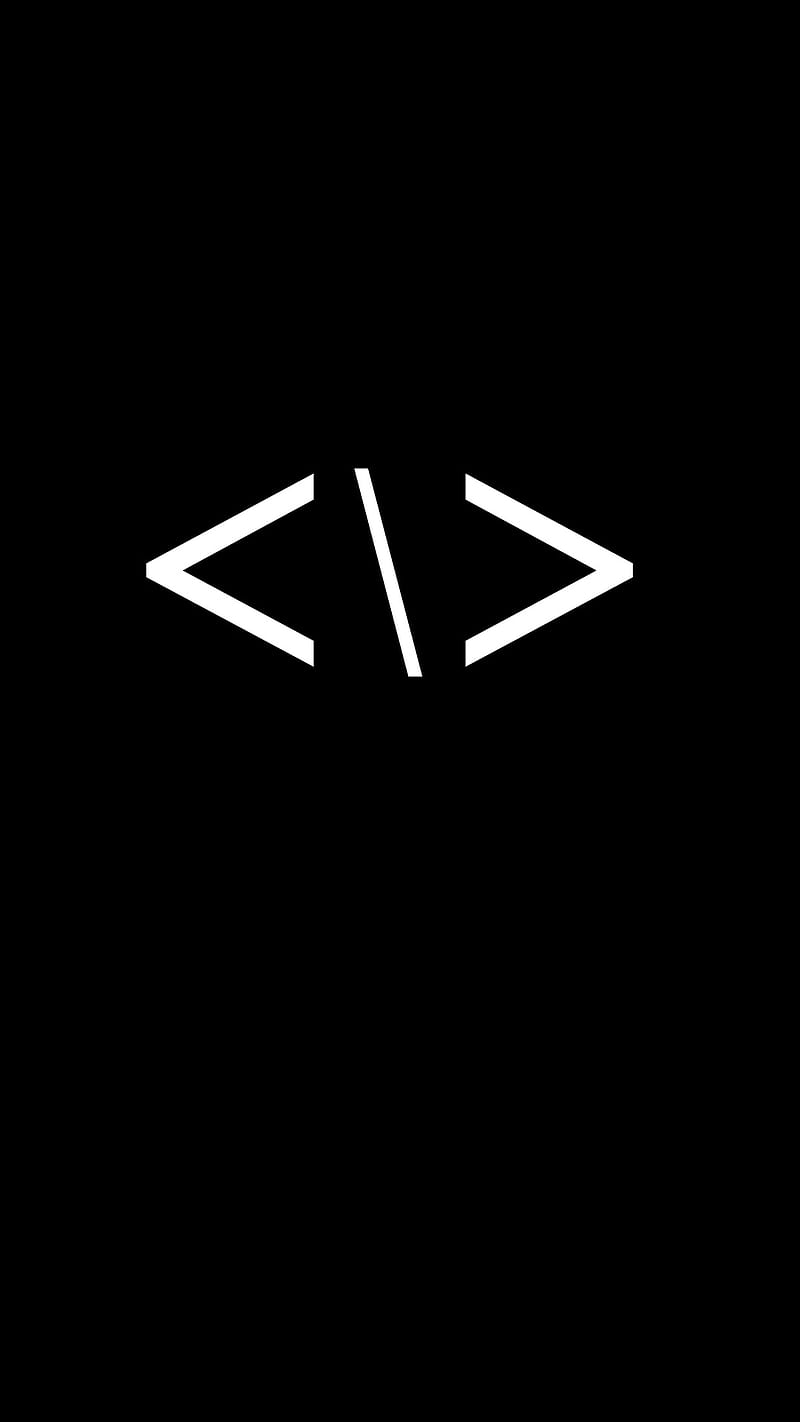 Coder, black, logo, minimal, programmer, programming, HD phone wallpaper