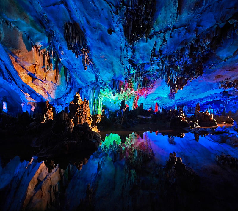 Abstract Cavern, cave, color, colour, HD wallpaper