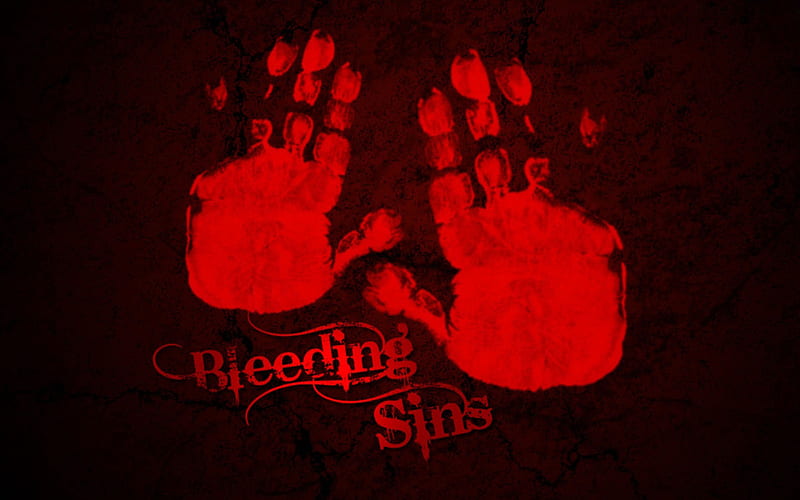 Bleeding Sins, red, fingerprint, abstract, blood, HD wallpaper