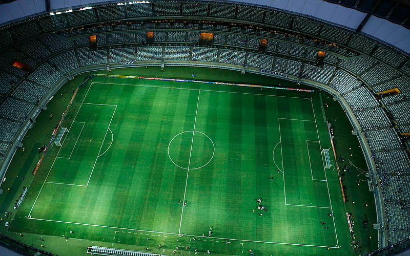 Mineirao Stadium, aerial view, empty stadium, soccer, Cruzeiro Stadium, football stadium, Brazil, Mineirao, brazilian stadiums, HD wallpaper