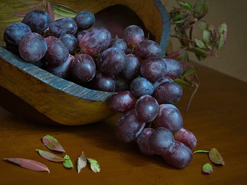 grapes, berries, fruit, bunch, HD wallpaper
