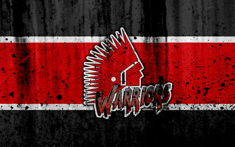 Moose Jaw Warriors grunge, WHL, hockey, art, Canada, logo, stone texture, Western Hockey League, HD wallpaper