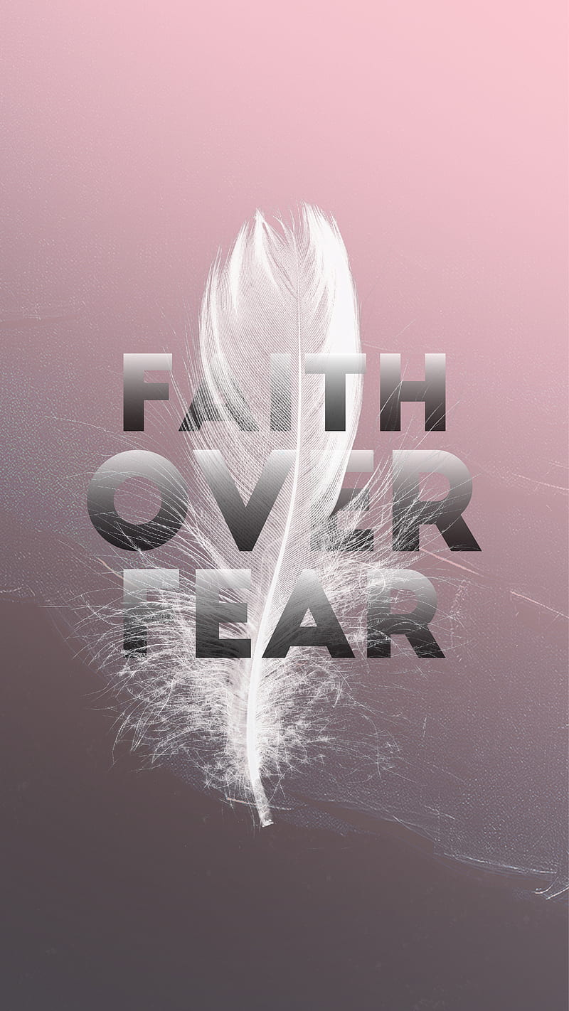 Faith Fear Feather, TheBlackCatPrints, believe, bible verse, christian,  christianity, HD phone wallpaper | Peakpx