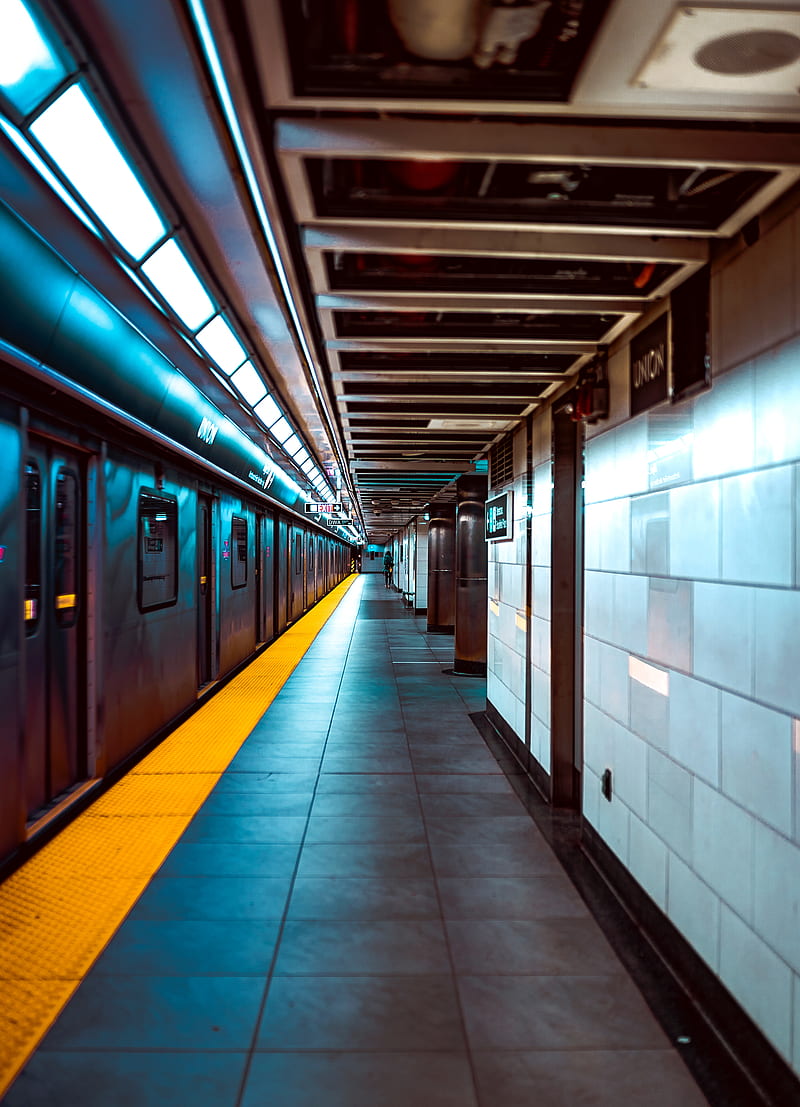 station, subway, underground, transport, platform, HD phone wallpaper