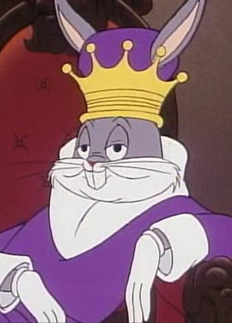Bugs Bunny the king, bugs bunny, meme, rabbit, HD phone wallpaper