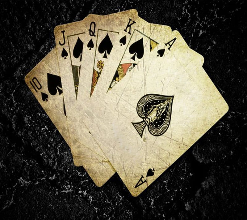 Royal Flush, ace, card, cards, cool, joker, king, nice, poker, queen, HD wallpaper