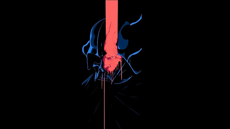 Broken helmet of darth vader, star wars, villain, minimal art, HD wallpaper Broken helmet of darth vader, star wars, villain, minimal art, HD wallpaper