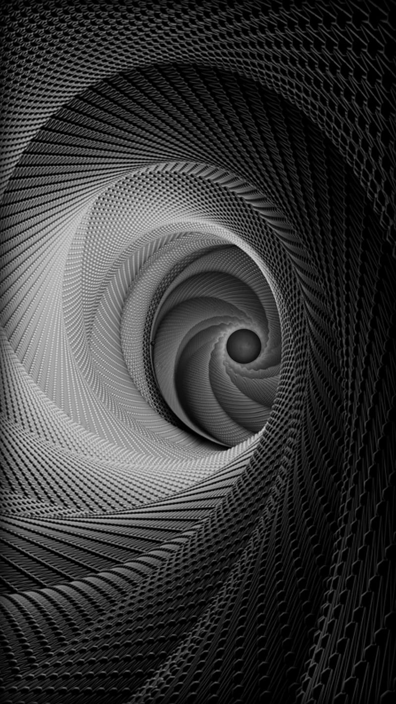 Spiral abstract, dark, HD phone wallpaper