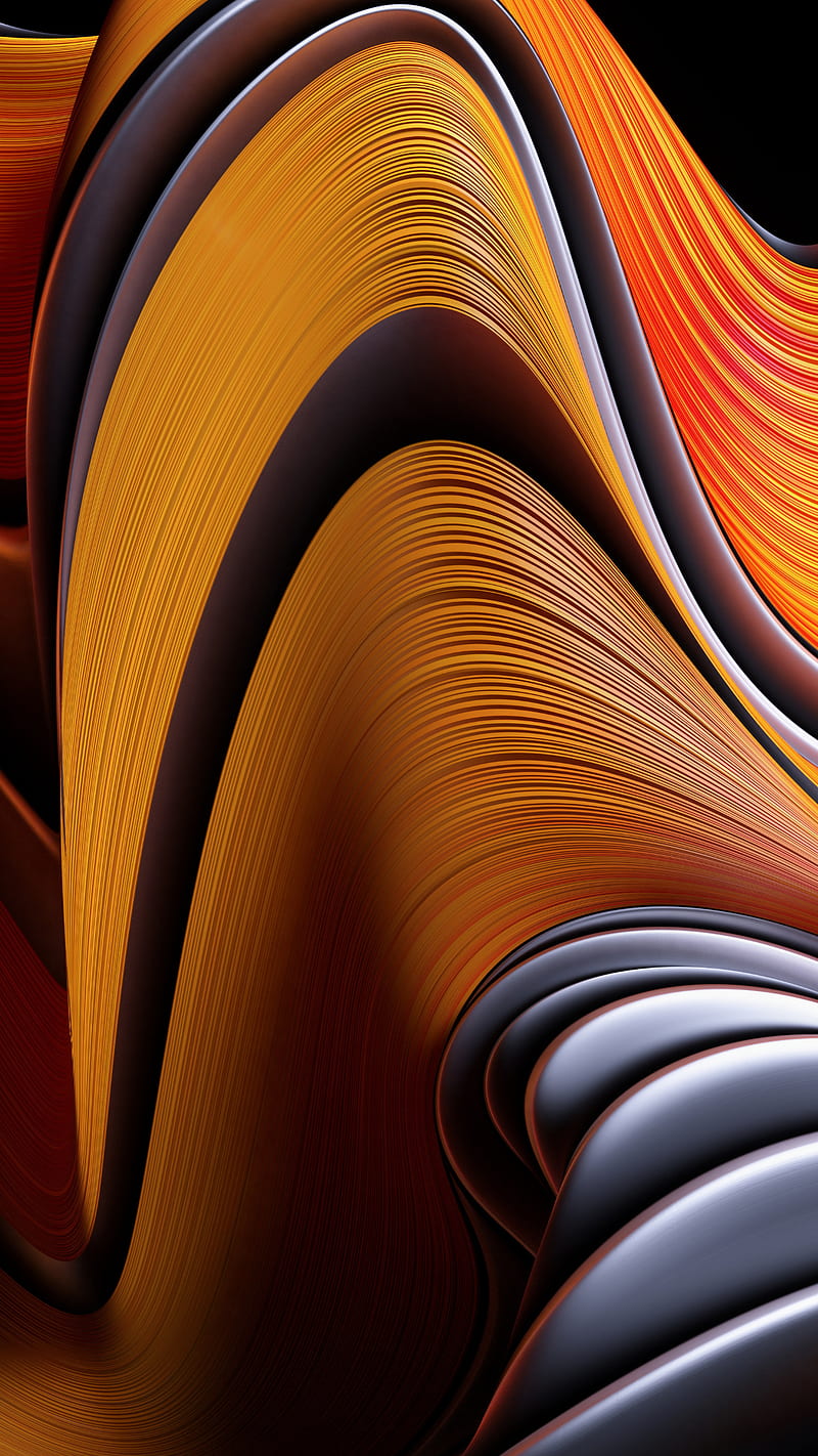 OnePlus 7, 3d, abstract, background, pattern, rendering wavy, HD phone wallpaper