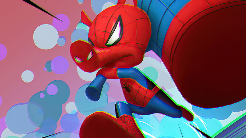 Spider Ham Spiderman , spider-ham, spiderman, superheroes, artist, artwork, digital-art, artstation, HD wallpaper