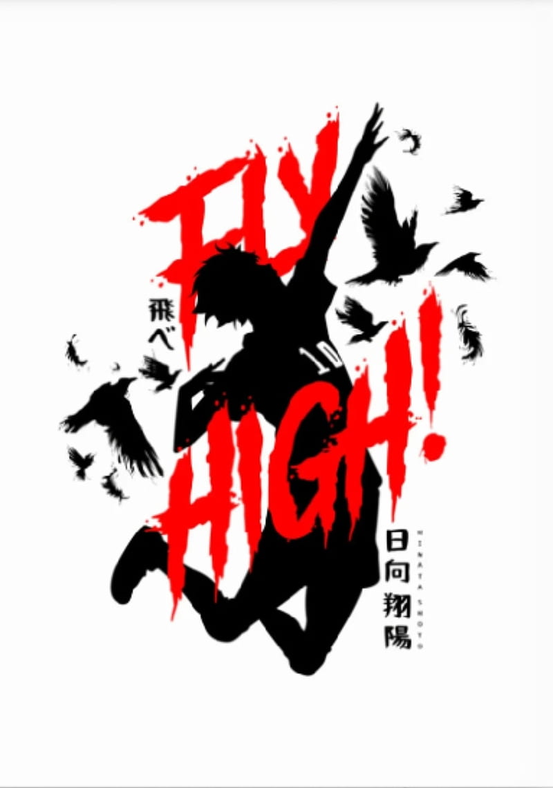Haikyuu hinata , fly high, haikyuu, hinata shoyo, karasuno, HD phone wallpaper