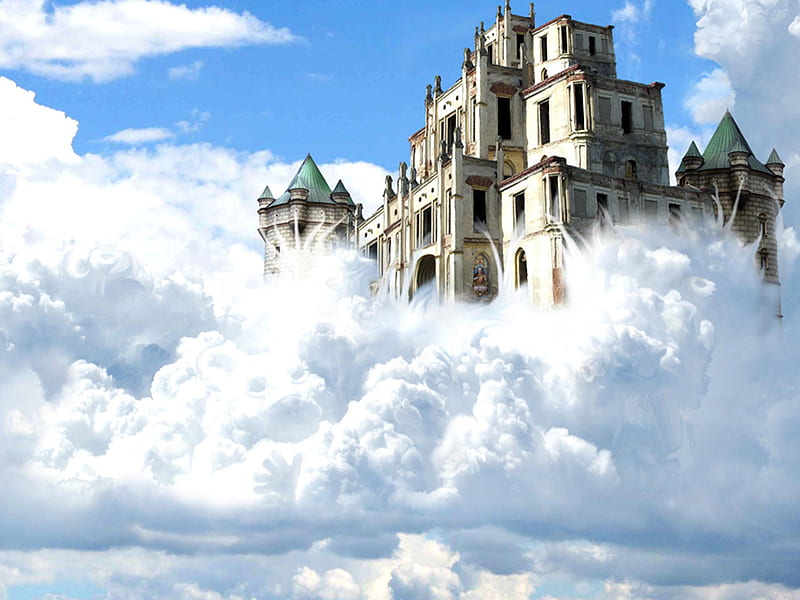 Antiguo castillo, nubes, castillo, antiguo, luz, Fondo de pantalla HD | Peakpx