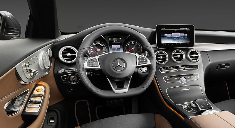 2017 Mercedes-Benz C-Class C220 d 4MATIC Cabriolet AMG Line Edition 1 - Interior, Cockpit , car, HD wallpaper