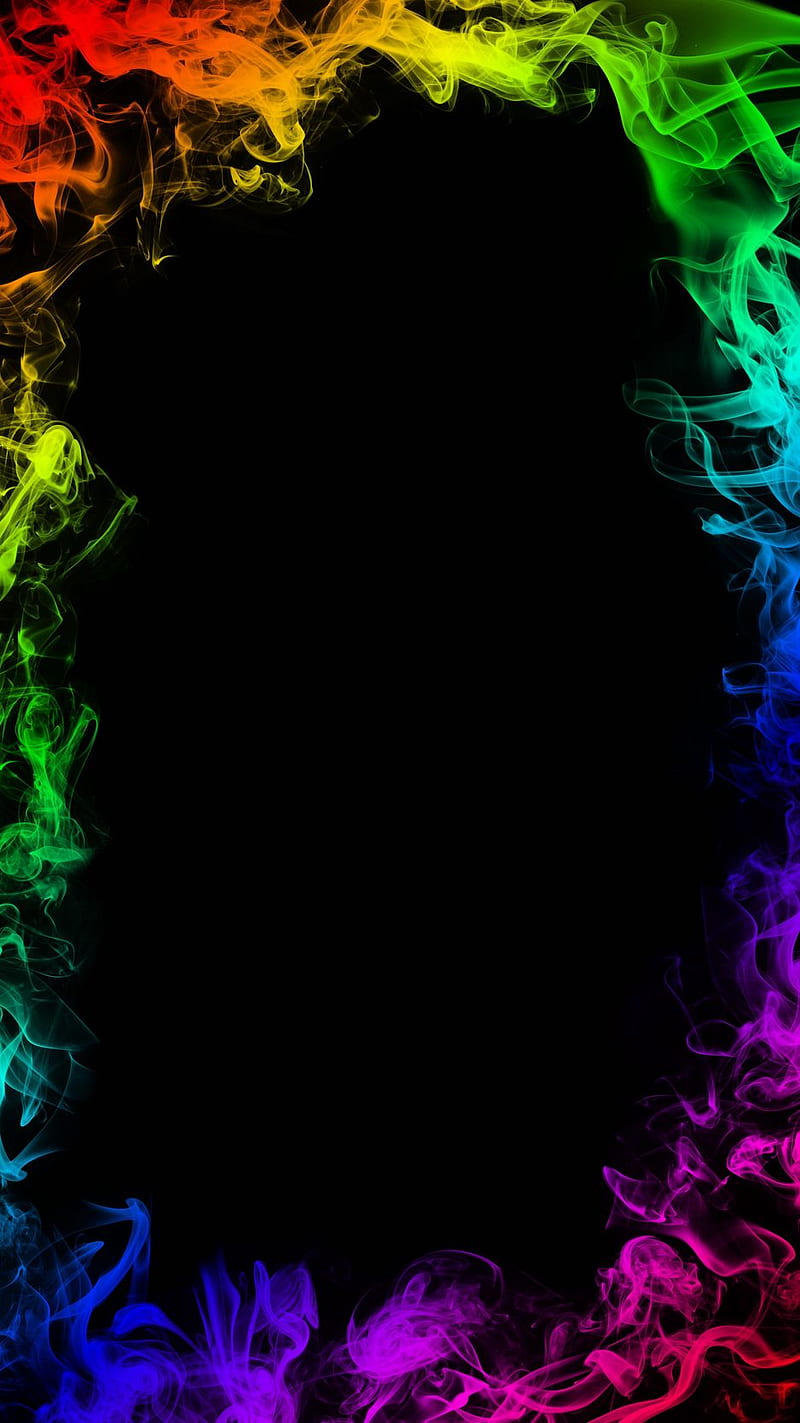 Smoke, Colorful, Colored Smoke, Frame Iphone 8 7 6s 6 For Parallax Background, HD phone wallpaper