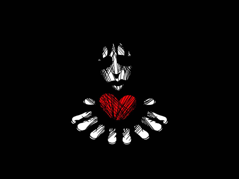 here is my heart..., emo, gothic, dark, heart, black, HD wallpaper
