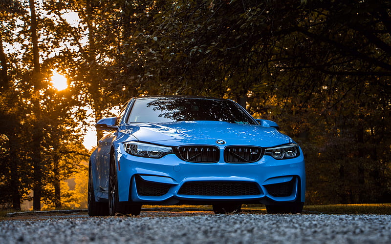 BMW M4, 2017 cars, F82, BMW 4-series Coupe, blue m4, german cars, BMW, HD wallpaper