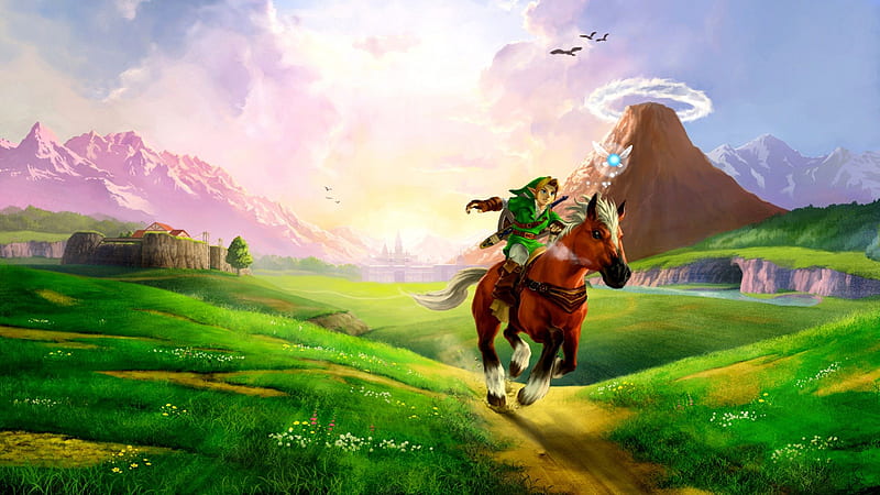 The Legend of Zelda, pretty, wonderful, stunning, marvellous, link, takashi tezuka, game, video games, bonito, adorable, shigeru miyamoto, artwork, nice, fantasy, outstanding, action adventure, super, amazing, nintendo, elf, fantastic, horse, zelda, skyphoenixx1, awesome, great, landscape, HD wallpaper