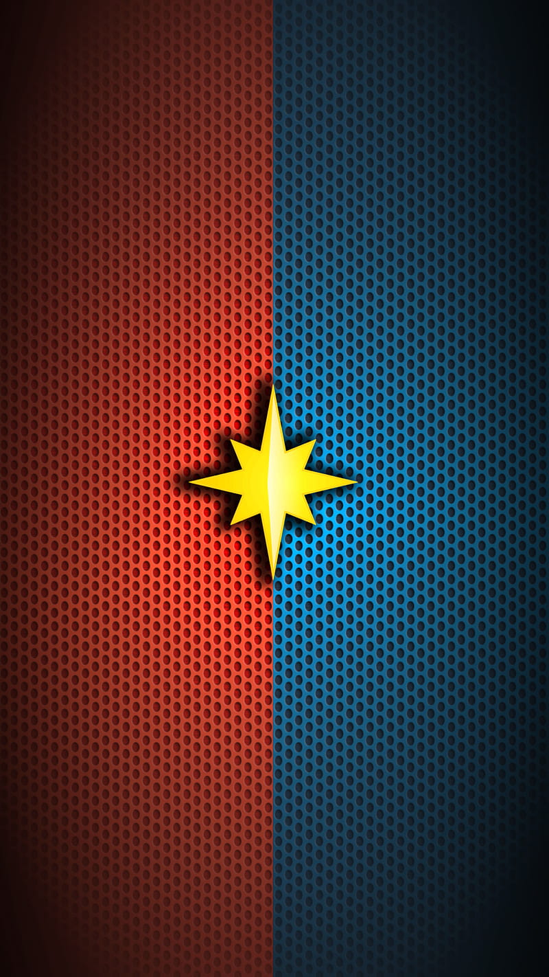 Captain marvel, blue, carbon, gradient, logo, red, ultra, HD phone wallpaper