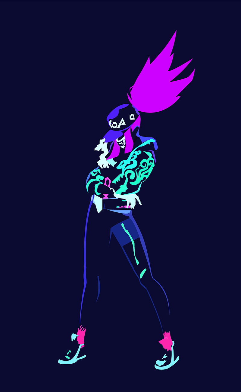 Neon Kda Akali (Lol) Live Wallpaper