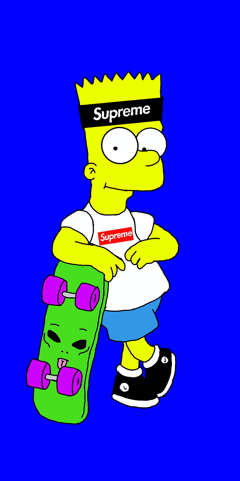 Download Bart Simpson Swag Supreme Mask Wallpaper