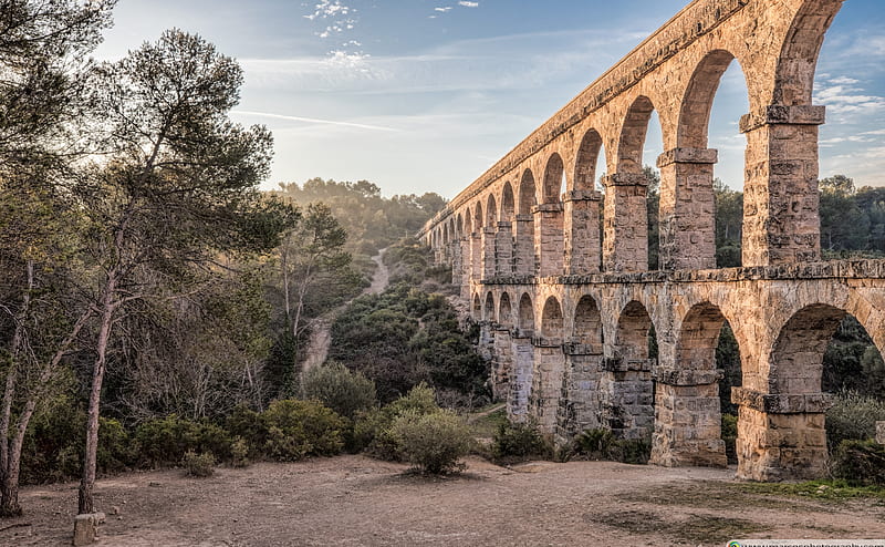 Pont del Diable Ferreres Aqueduct, Tarragona Ultra, Architecture, HD wallpaper