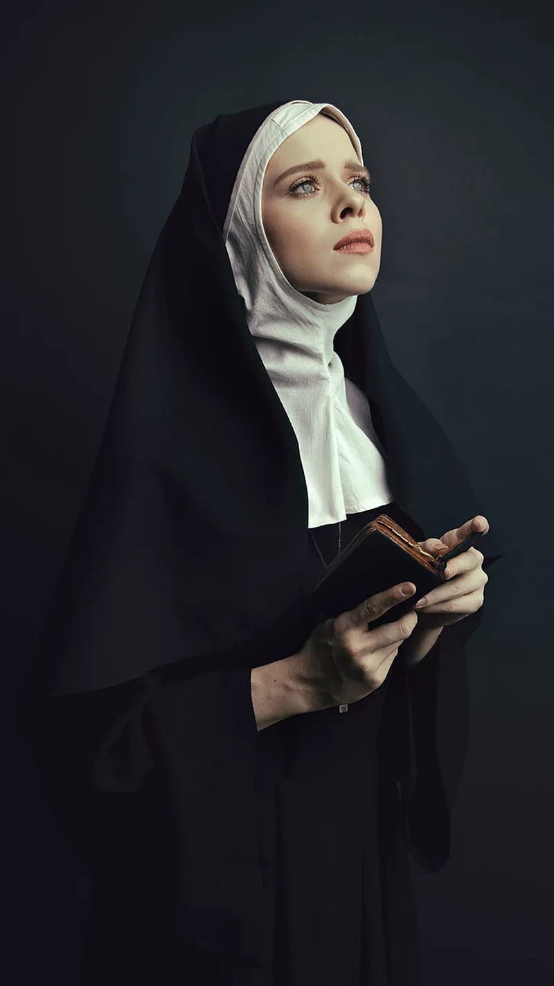 Nun, black, christian, female, god, jesus, portrait, praying, sister, HD phone wallpaper