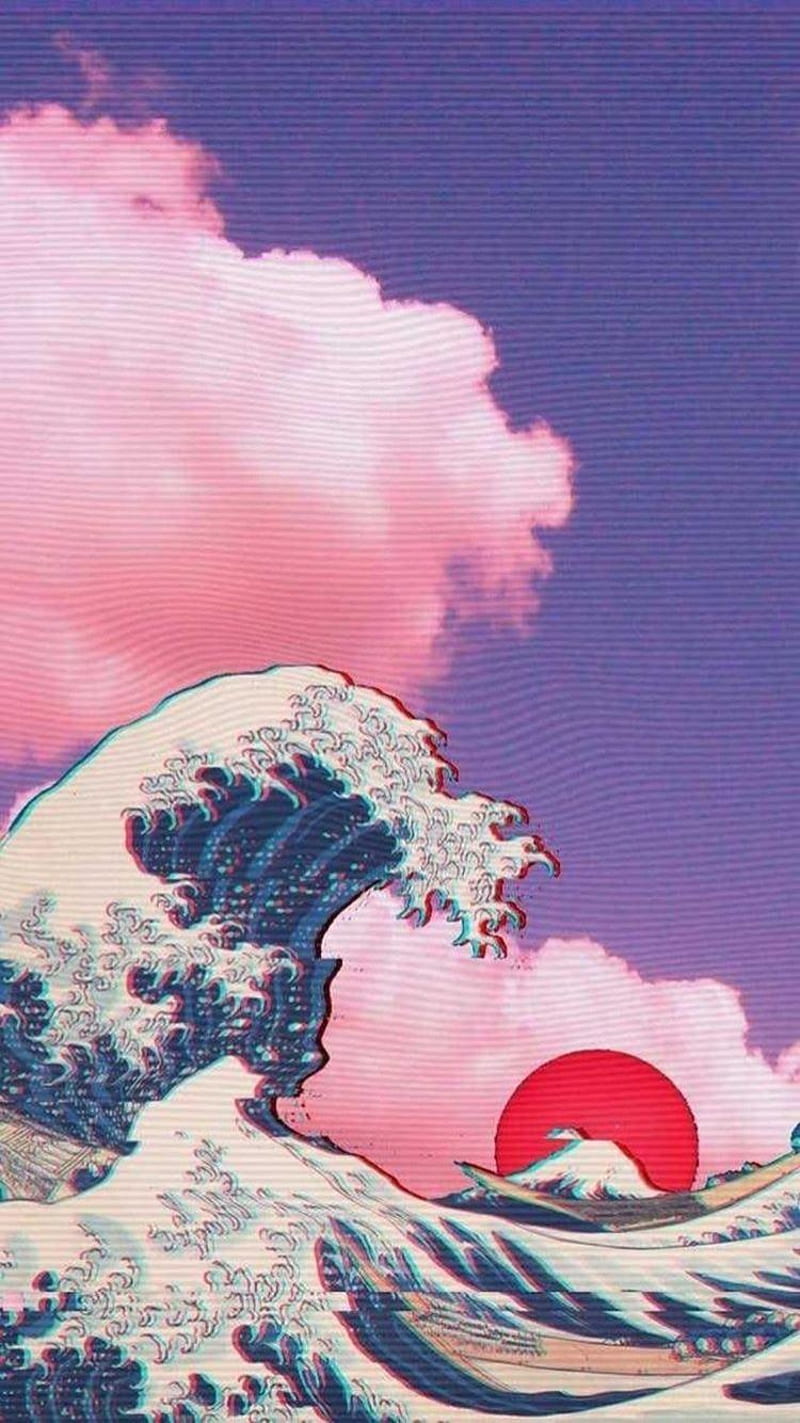 japan, ambient, clouds, pink, HD phone wallpaper