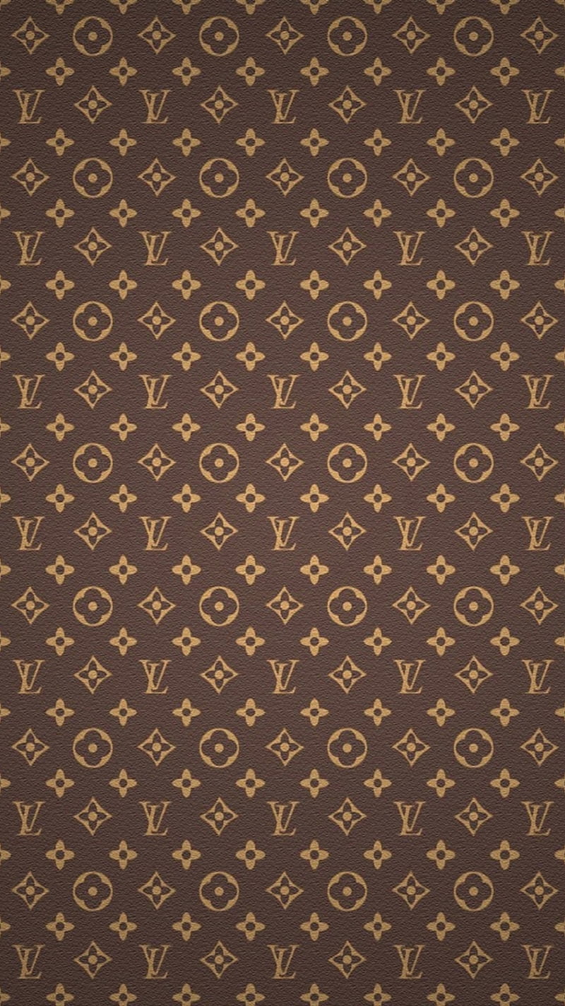 Louis Vuitton Brand Logo Background Brown Symbol Design Clothes