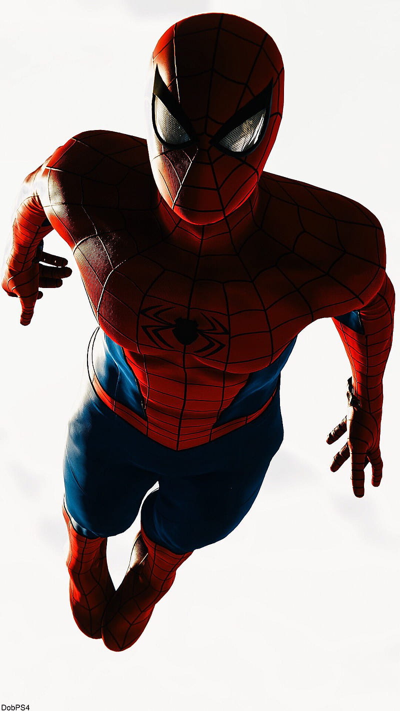 Skydiving Spider, spiderman, ps4, insomniac, HD phone wallpaper