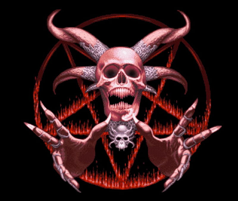 pentagram, evil, hell, satan, HD wallpaper